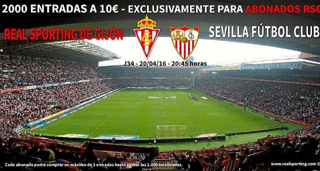 El Sporting potencia un lleno contra el Sevilla
