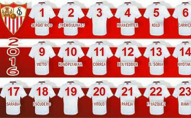 Los dorsales del Sevilla para la final de Noruega