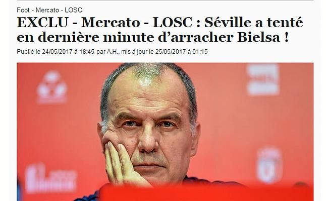 El Sevilla trató de robarle a Bielsa al Lille