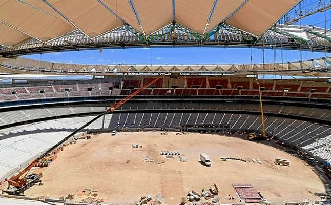 Hallan un obús de la guerra en las obras del Wanda Metropolitano