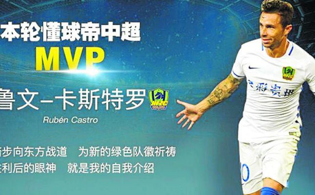 Rubén Castro, MVP en China; Poyet, en la cuerda floja
