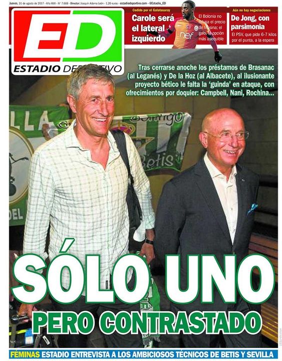 La portada de ESTADIO Deportivo del jueves