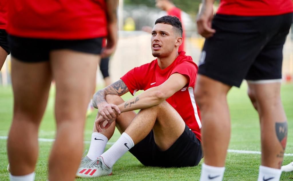 El Sevilla se entrenó en Düsseldorf y no en el escenario del partido