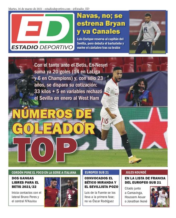 La portada de ESTADIO