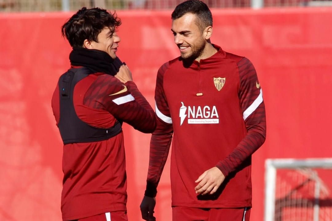 Joan Jordán se entrena con normalidad y el Sevilla le pone buena cara al 'Blue Monday'