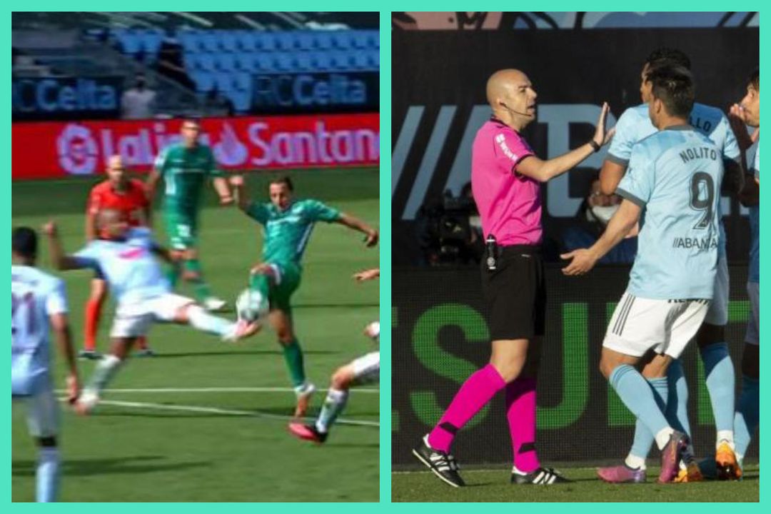 El día que González Fuertes benefició al Celta... contra el Betis y la dura sanción que le puede caer a Iago Aspas