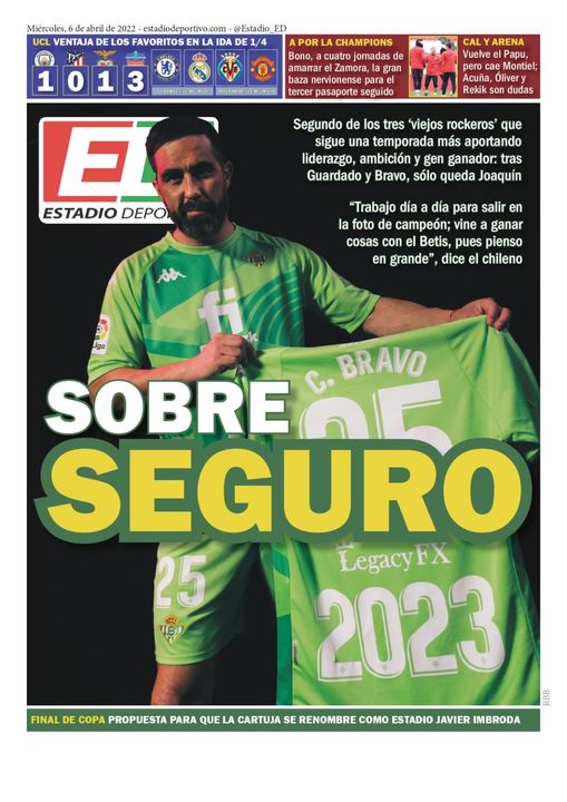 La portada de ESTADIO