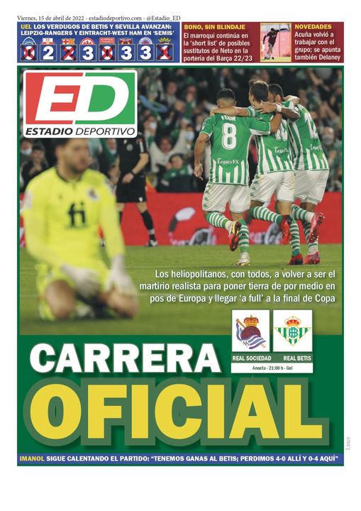 La portada de ESTADIO