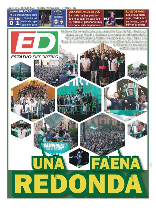 La portada de ESTADIO