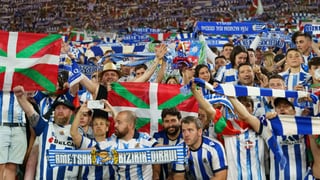 Javier Tebas, molesto por los pitos al himno de España en la final de la Copa del Rey