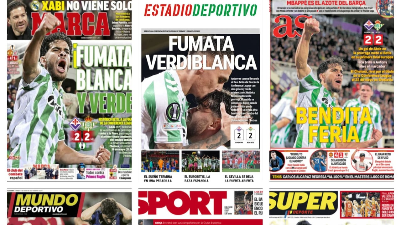 El Betis hace historia, el Athletic se lleva otra goleada y Flick pide un esfuerzo... Así vienen las portadas deportivas