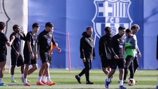 La reunión de Hansi Flick con sus jugadores en la vuelta a los entrenamientos del Barcelona
