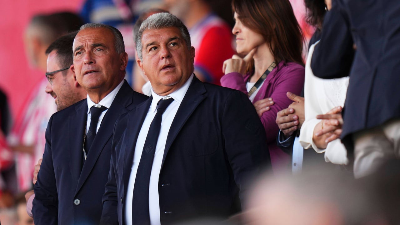 La polémica celebración de Laporta con corte de mangas incluido