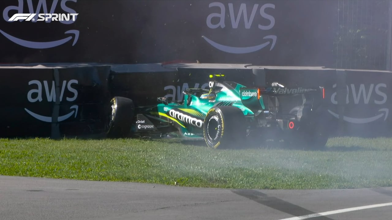 Fernando Alonso explica su accidente en la 'Qualy' de la Sprint del Gran Premio de Canadá