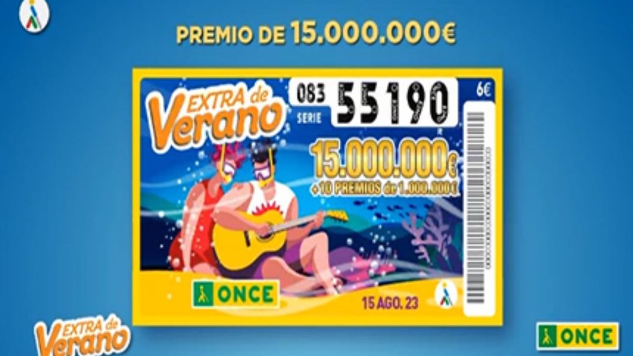 Resultado ONCE: comprobar número del cupón ganador de hoy 15 de agosto de 2025, extra de verano
