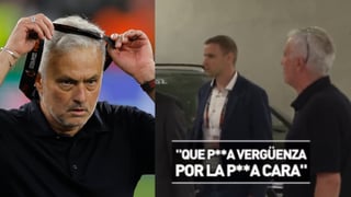 El 'show' de mal perdedor de Mourinho, sin medalla y buscando a los árbitros: "¡Es una p... vergüenza! ¡Que te jodan!"