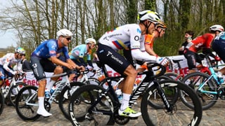 Machada de Movistar Team en la fiesta de Ganna