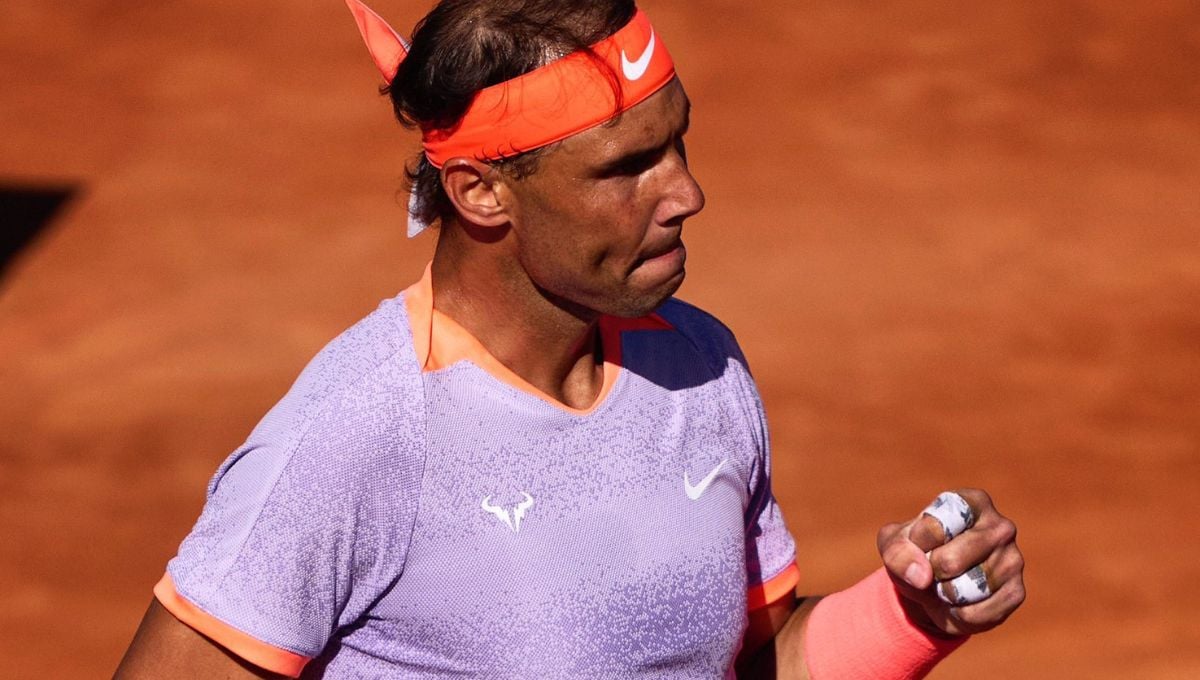 Rafa Nadal saca el puño en el Godó