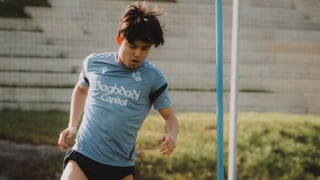 Take Kubo y Odriozola, sorpresas en el entrenamiento de la Real Sociedad