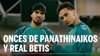 Alineaciones Panathinaikos - Betis: Alineación posible de Panathinaikos FC y Real Betis en la ida de octavos de final de la UEFA Europa League
