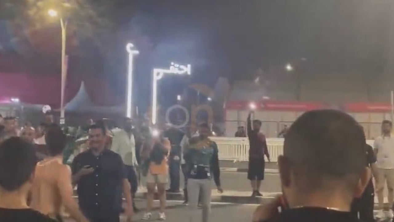 El vídeo de la pelea campal en el Mundial de Qatar entre mexicanos y argentinos