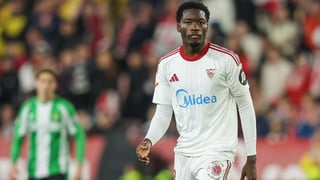 Agoumé asegura que el vestuario del Sevilla FC llega motivado a El Gran Derbi: "Queremos nuestra revancha" 