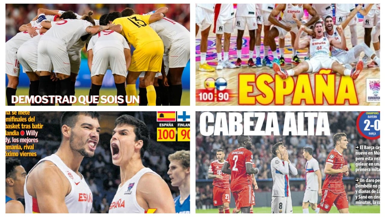 El Sevilla no puede fallar; ambición del Betis por la Champions, España la lía... así llegan las portadas