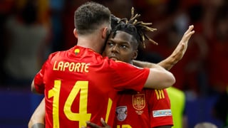 Laporte, sobre Nico Williams y la lista definitiva de España: "﻿Estaba preocupado con su lesión los primeros días pero hoy le he visto correr"