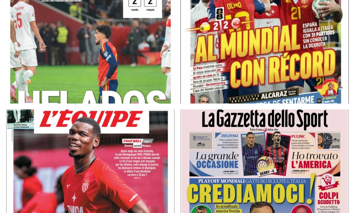 España cumple y ya; los motivos de Antony para volver al Betis; una Copa Davis sin Carlos Alcaraz…así vienen las portadas