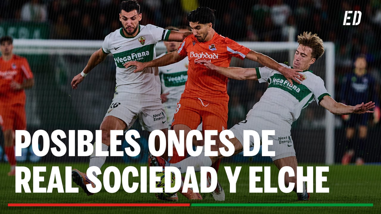 Alineaciones Real Sociedad - Elche: Alineación posible de Matarazzo y Sarabia en el partido de hoy de LaLiga EA Sports