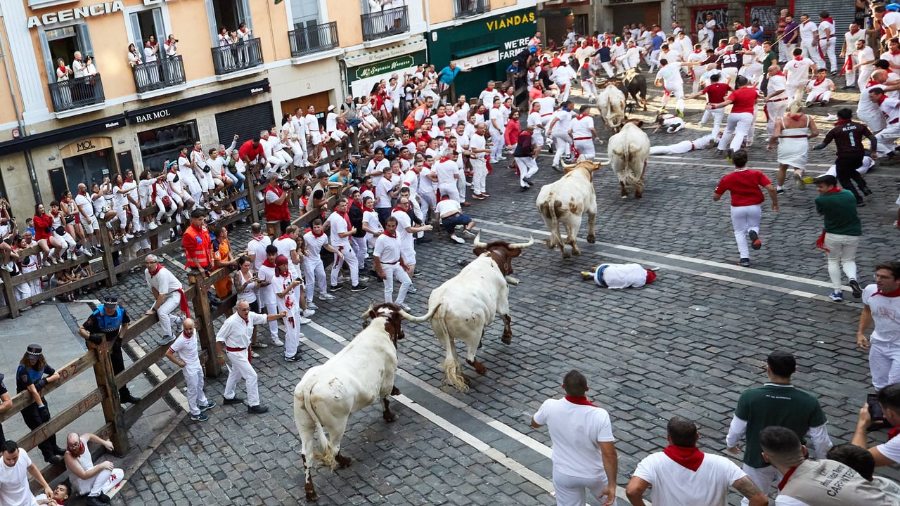 San Fermín 2024 | Vistoso y clásico sexto encierro con los toros de Jandilla