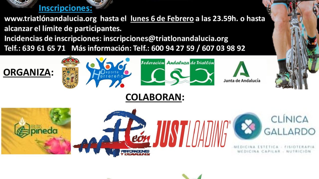 Herrera será la primera sede del Circuito Andaluz de Duatlón de 2023