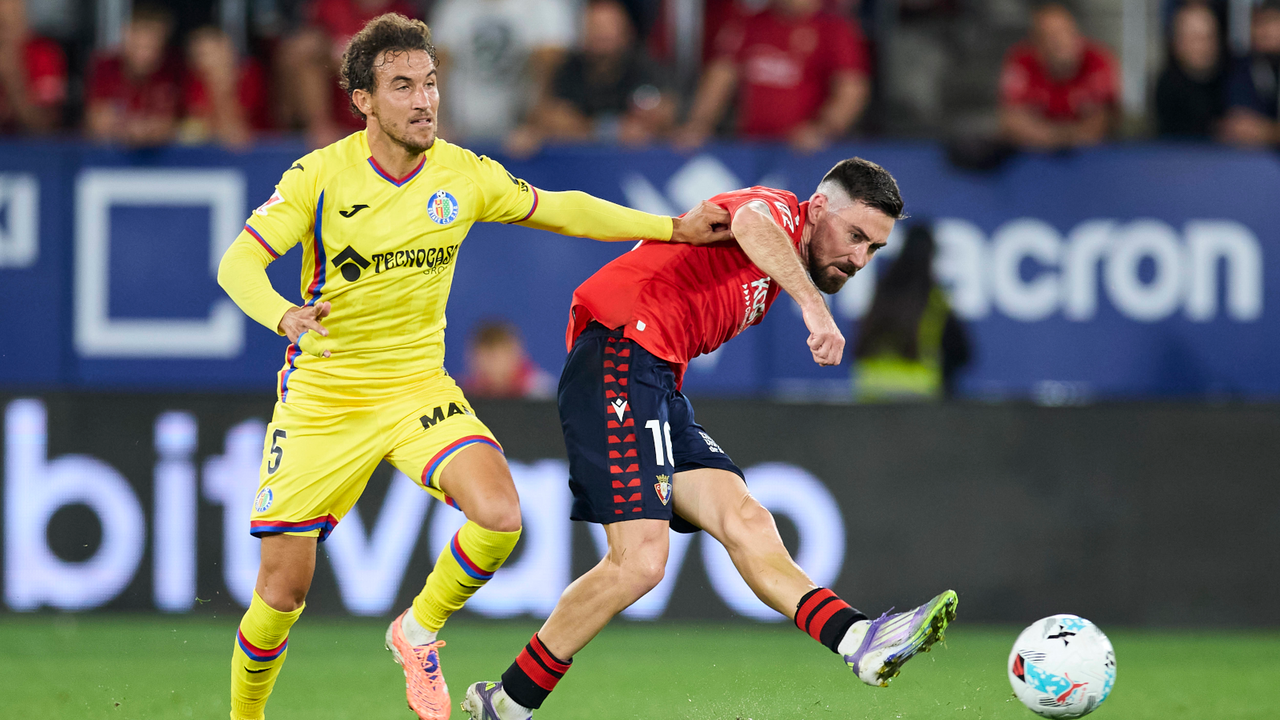 Getafe - Osasuna: alineaciones probables, horario y dónde ver en tv el partido de LaLiga EA Sports