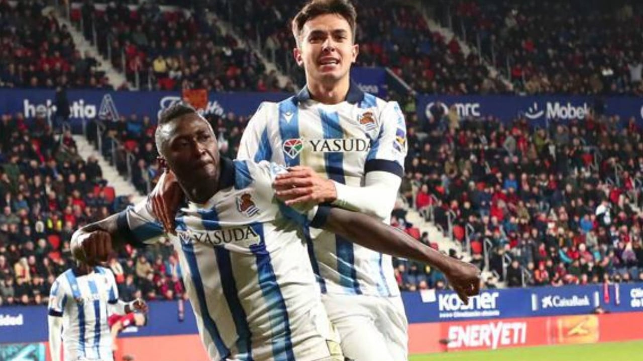 El polémico gol de Sadiq en el Osasuna - Real Sociedad transformado en obra de arte