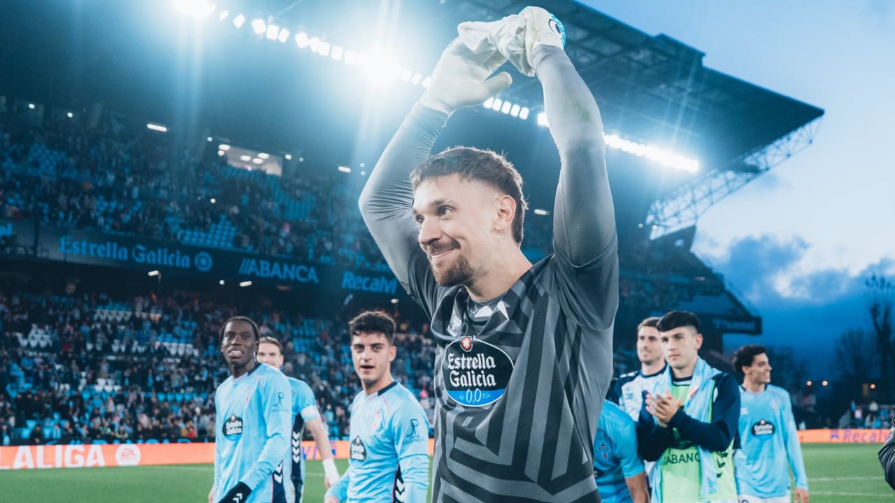 Radu, portero del Celta, desvela de sus deseos con el Celta para 2026: "Estamos aquí por eso"