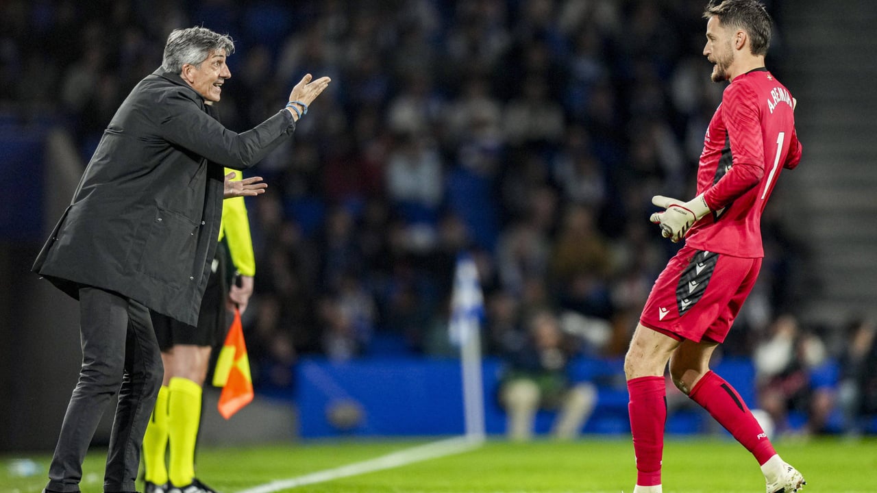 Álex Remiro, una de las noticias positivas del choque contra Las Palmas