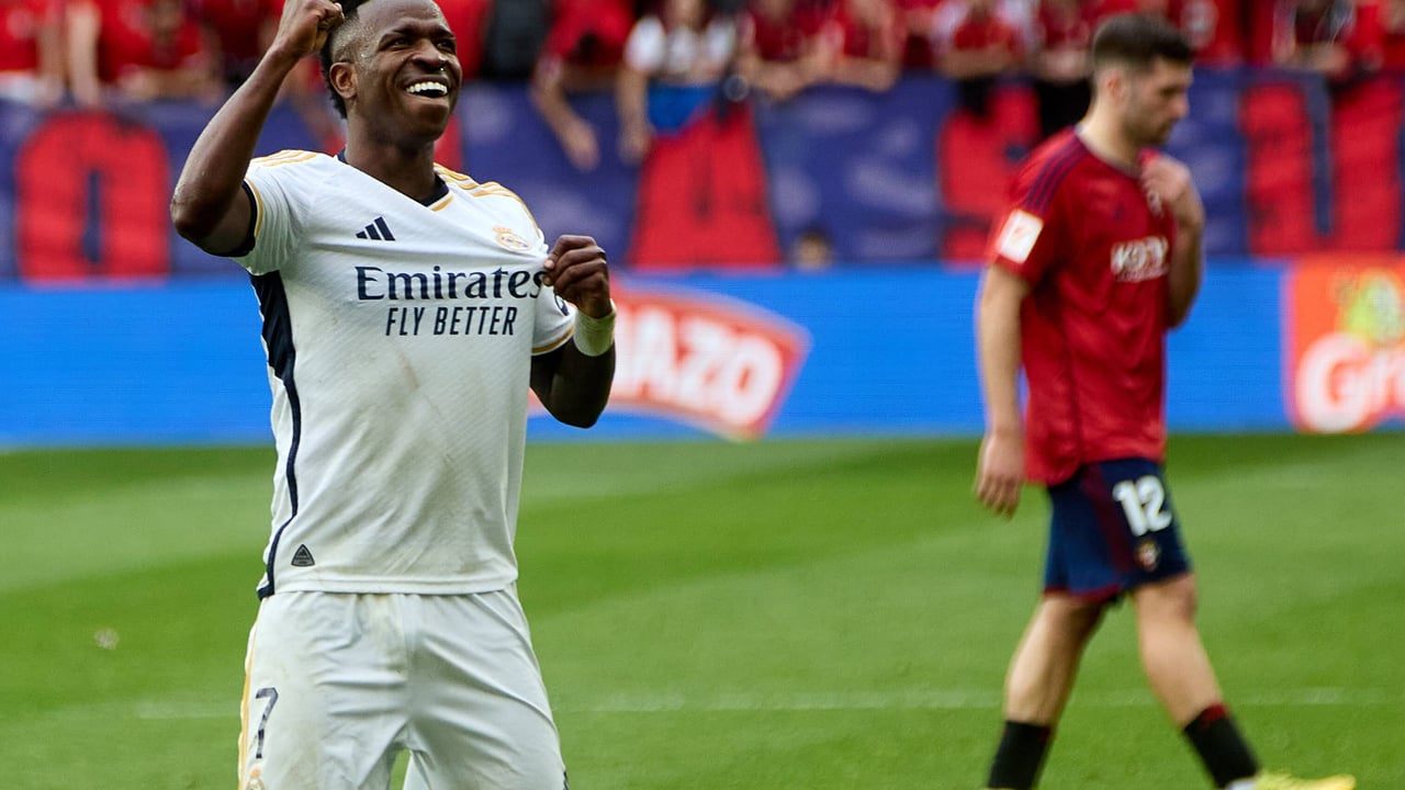 Vinicius, irritado por la amarilla en Pamplona