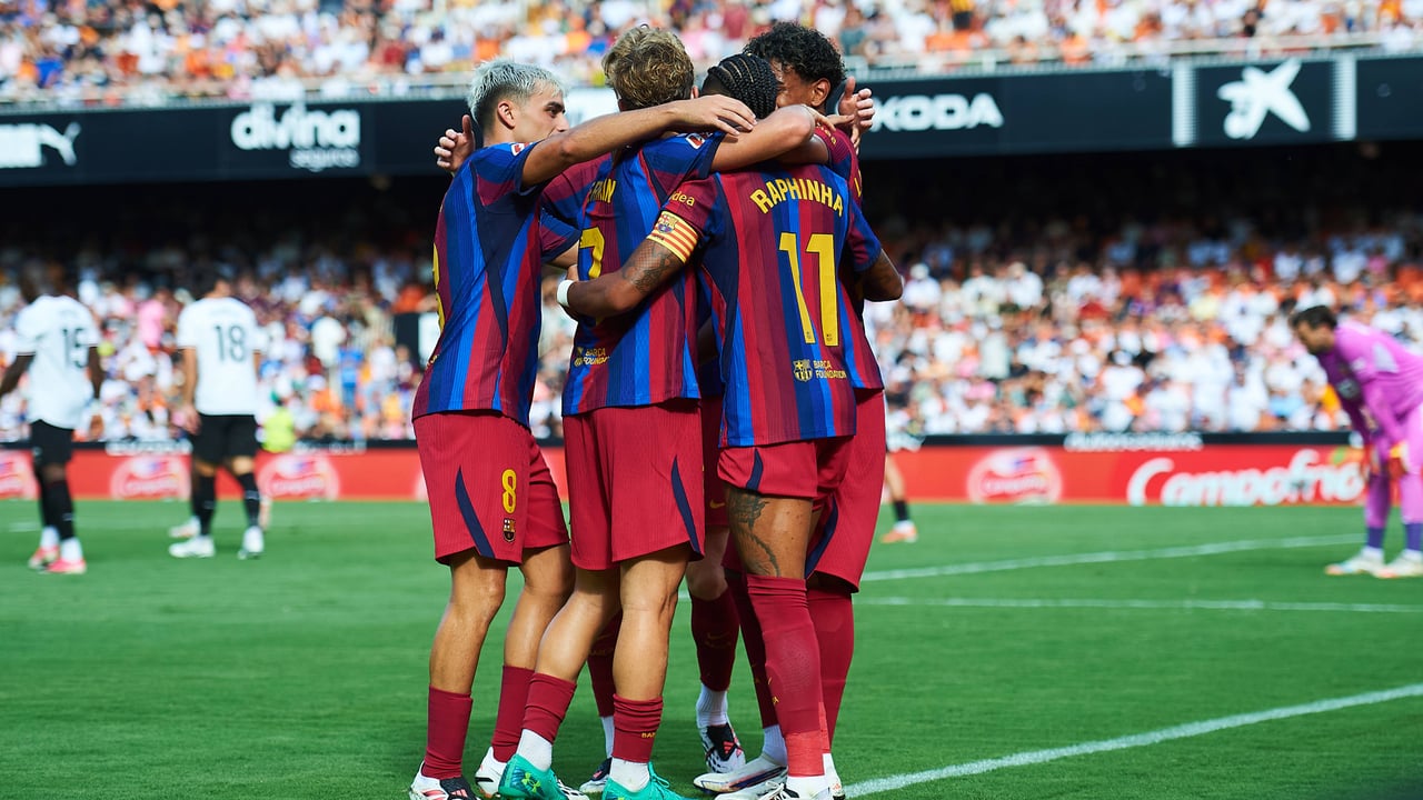 Valencia 0-5 Barcelona: Lamine Yamal y Fermín dibujan otra manita blaugrana