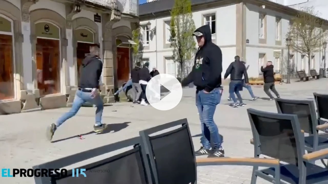 Brutal pelea entre ultras del Lugo y la Ponferradina