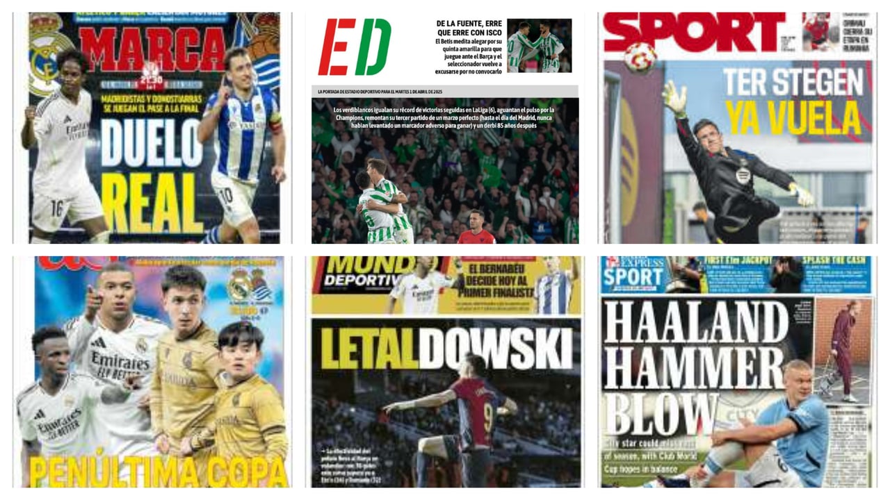 La vuelta de las semifinales de Copa, Lewandowski... Así vienen las portadas