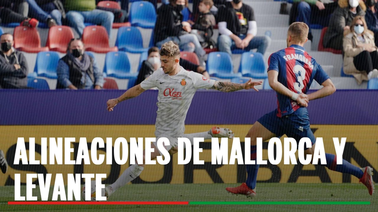 Alineaciones Mallorca - Levante: Alineación confirmada de Mallorca y Levante en el partido de la jornada 10 de LaLiga