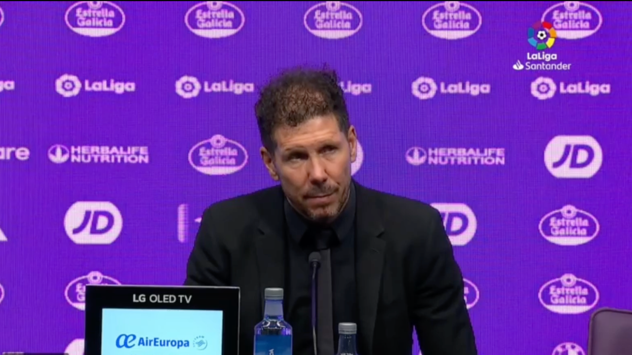 Simeone: "El Valladolid jugó con entrega e intensidad y lo esperábamos"