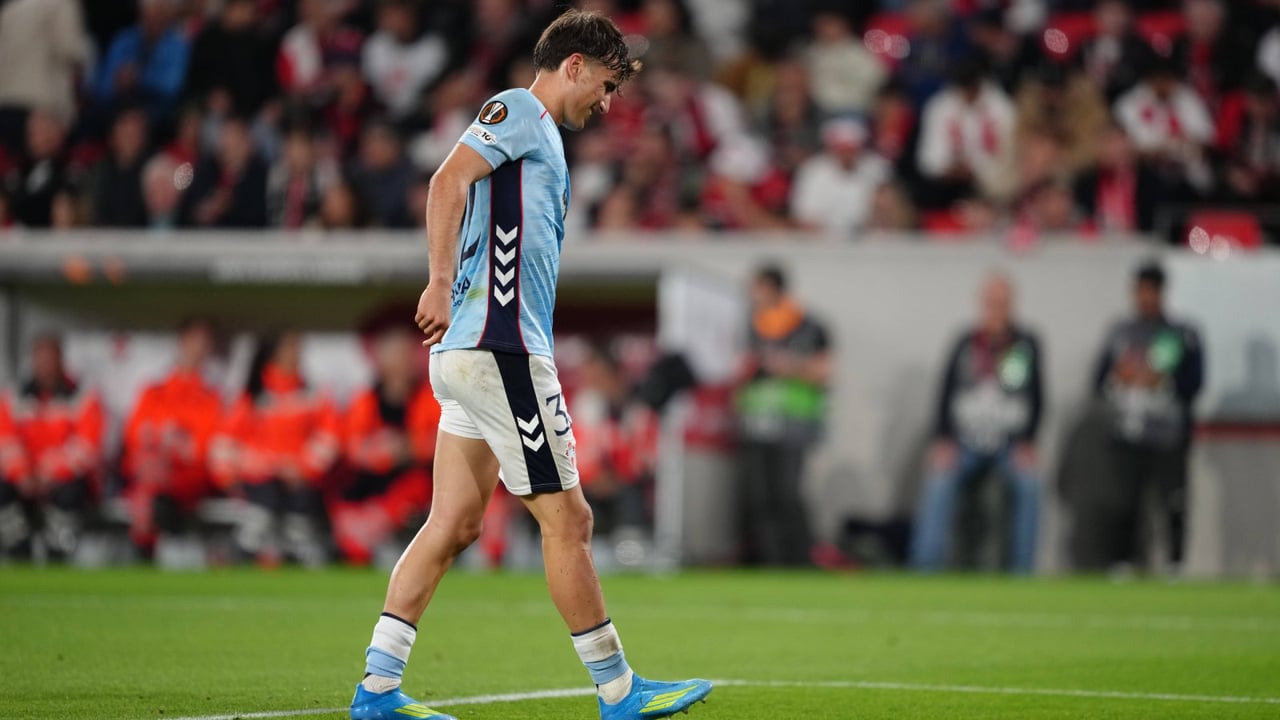 La heroicidad de Javi Rodríguez en el Celta de Vigo: "Desde el principio del partido se ha llevado un golpe y ha sufrido para aguantar los 45 minutos"