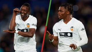 La alegría del Valencia, depositada en Sadiq y Ramazani: "Estoy pensando en algo divertido, quizá una celebración que ya hacíamos antes pero con un toque nuevo para la afición"