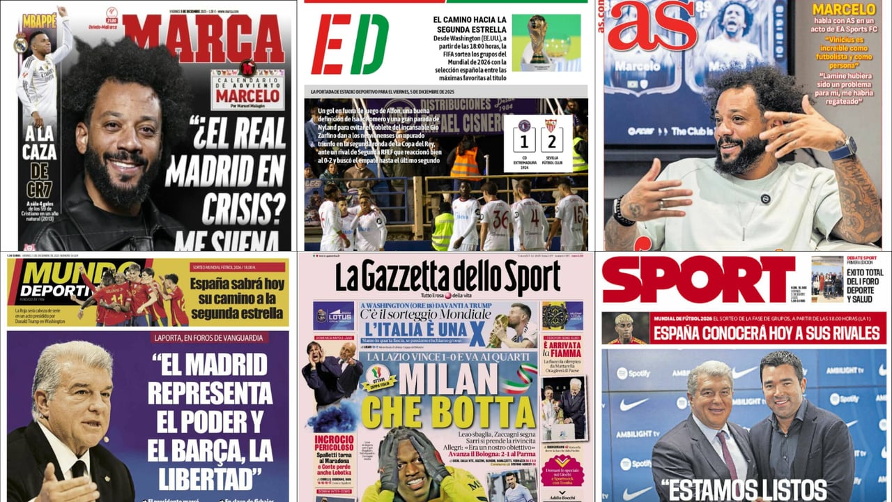 La Copa del Rey, Marcelo, Laporta y el triunfo apurado del Sevilla, así vienen las portadas...