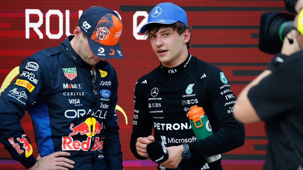 Kimi Antonelli le enseña el camino a Verstappen en la primera jornada en Spa