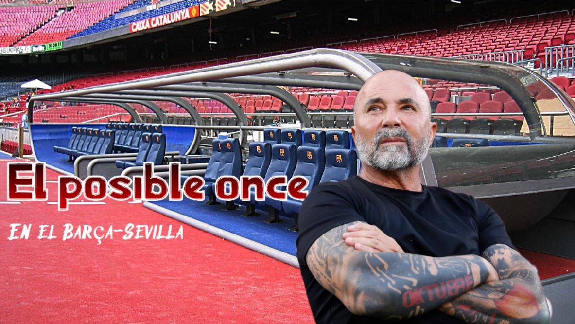 El posible once del Sevilla ante el Barcelona, con regreso del 'falso 9'