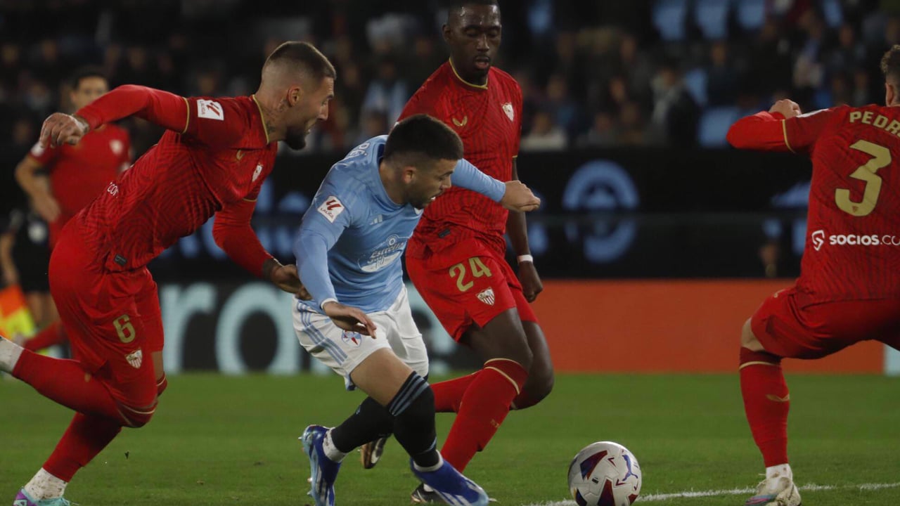 El Celta se lo pone difícil al Sevilla