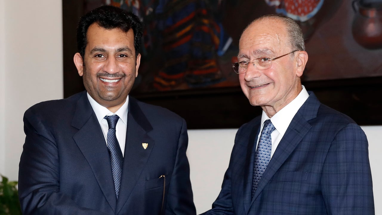 Al-Thani se despacha a gusto con el alcalde de Málaga