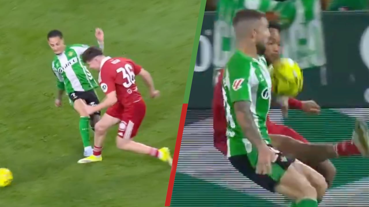 La polémica en La Cartuja: posible segunda amarilla a Antony y mano inexistente antes del 2-2